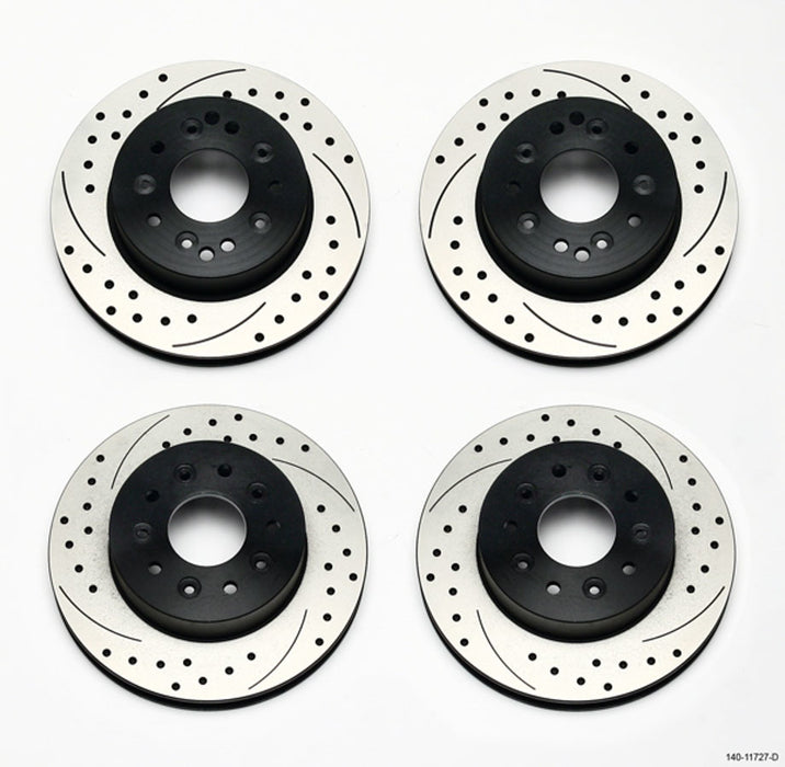 WILWOOD 140-11727-D Rotor Kit Frt & Rear C2 C3 Corvette 1PC Rotor