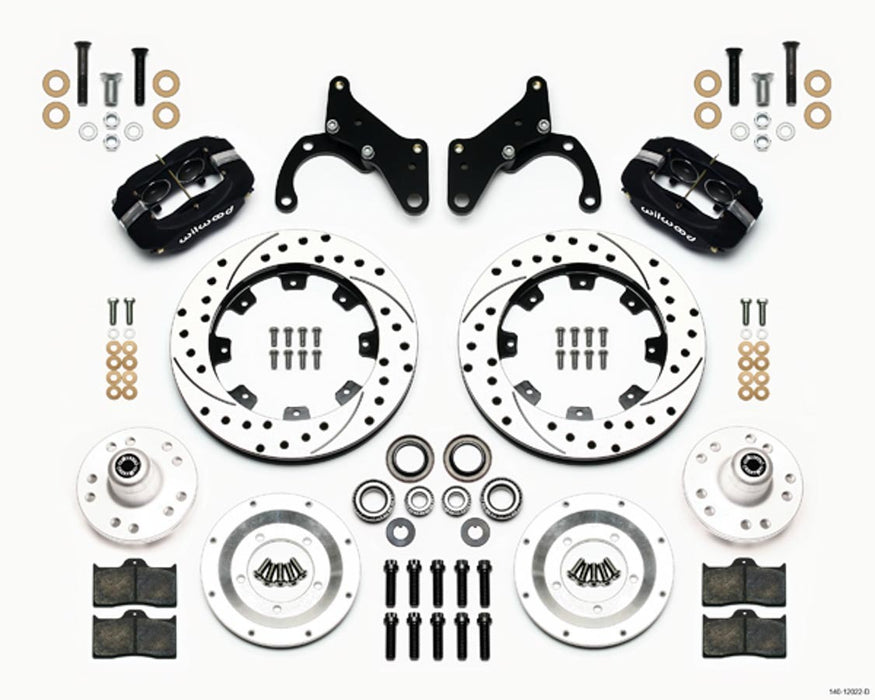 WILWOOD 140-12022-D Front Disc Brake Kit Blk 65-68 Impala Drum 12.19