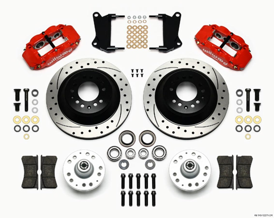 WILWOOD 140-12271-DR Front Disc Brake Kit Red 67-72 Camaro Nova 12.88
