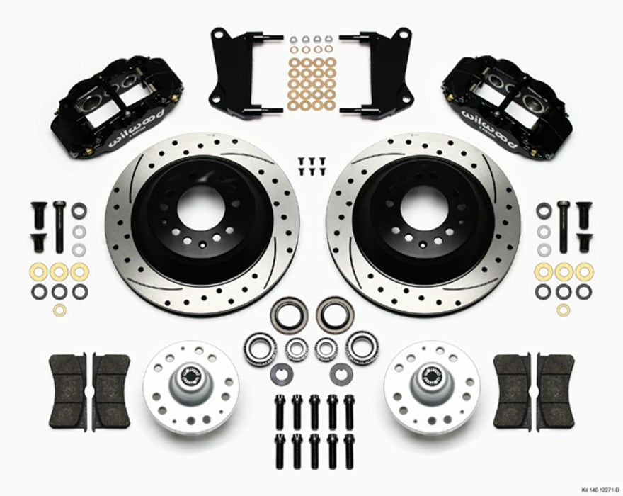 WILWOOD 140-12271-D Front Disc Brake Kit Blk 67-72 Camaro Nova 12.88