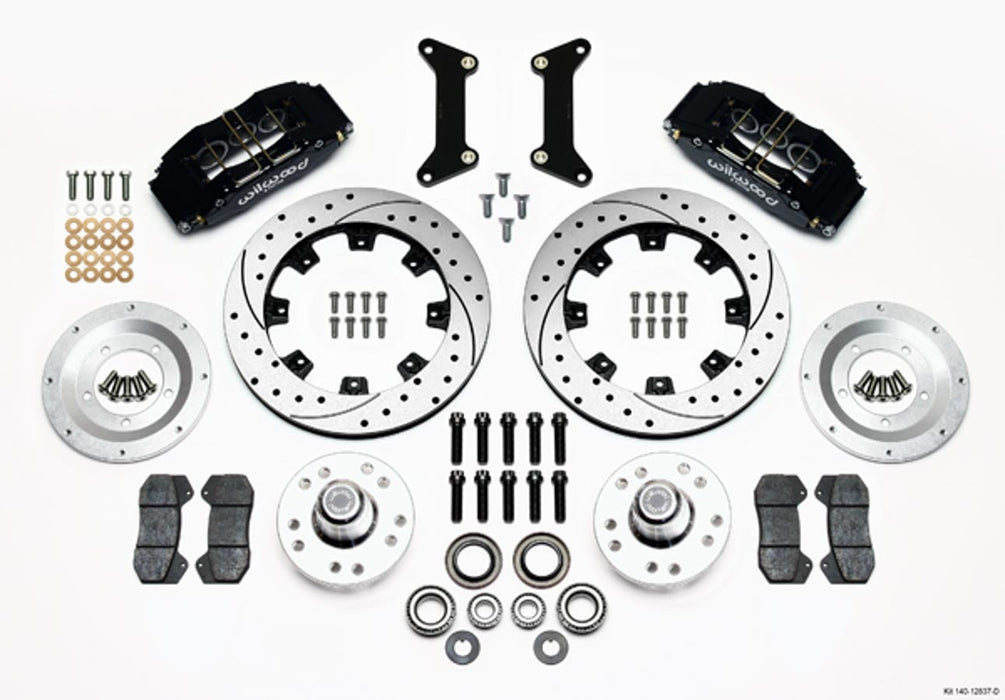 WILWOOD 140-12837-D Front Brake Kit 80-87 GM G-Body 6 Piston Caliper