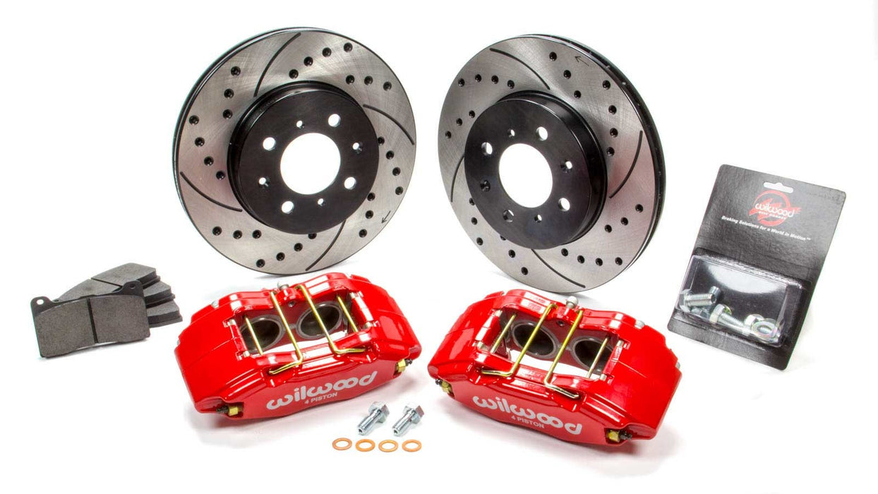 WILWOOD 140-12996-DR Brake Kit Front Honda/Acura Red Drilled