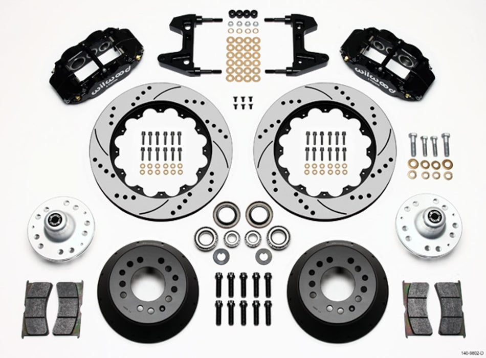WILWOOD 140-9802-D Brake Kit Front 74-78 Pinto / Mustang Drilled