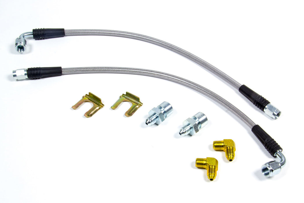WILWOOD 220-10509 Flexline Kit 70-81 GM Front w/90 Deg Hose End
