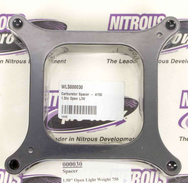WILSON MANIFOLDS 000030 Carburetor Spacer - 4150 1.5in Open L/W