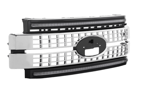 Morimoto XBG08 FORD SD 17-19 GRILLE CHROME AMBER DRL - Truck Part Superstore
