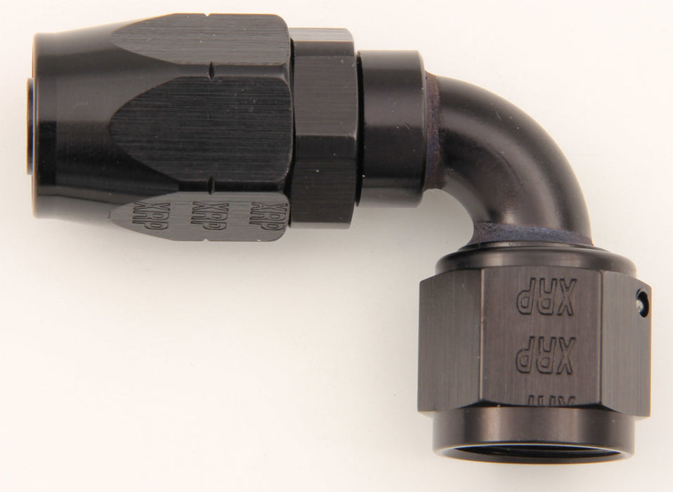 XRP-XTREME RACING PROD. 209012BB #12 90 Deg Double Swivel Hose End Black
