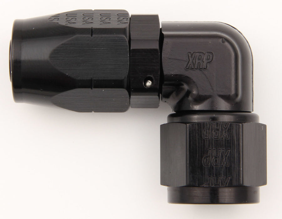 XRP-XTREME RACING PROD. 209112BB #12 90 Deg Dbl Swivel Forged Hose End Black