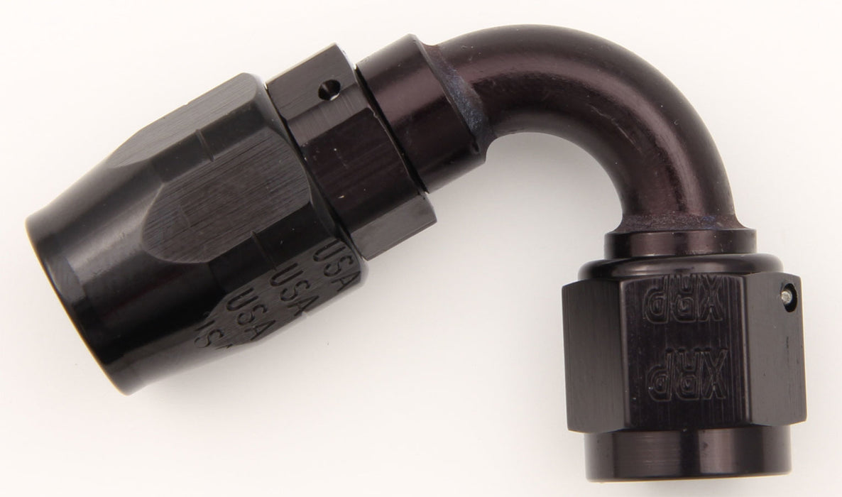 XRP-XTREME RACING PROD. 212012BB #12 120 Deg Dbl Swivel Hose End Black