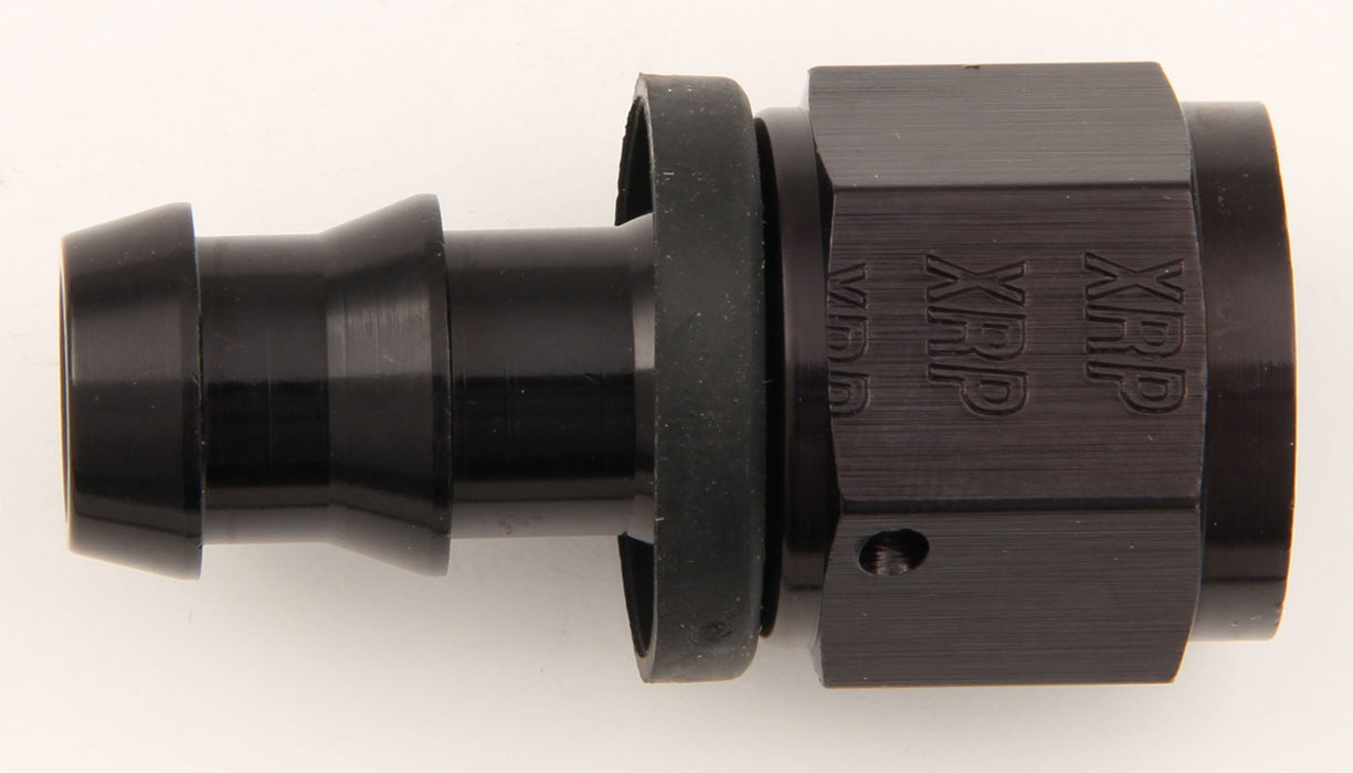 XRP-XTREME RACING PROD. 230004BB #4 Str Push-On Hose End Black