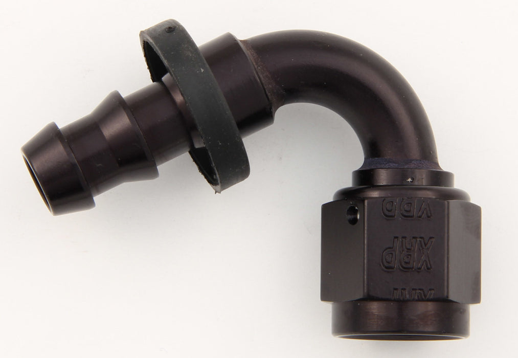 XRP-XTREME RACING PROD. 231212BB #12 120 Deg Push-On Hose End Black