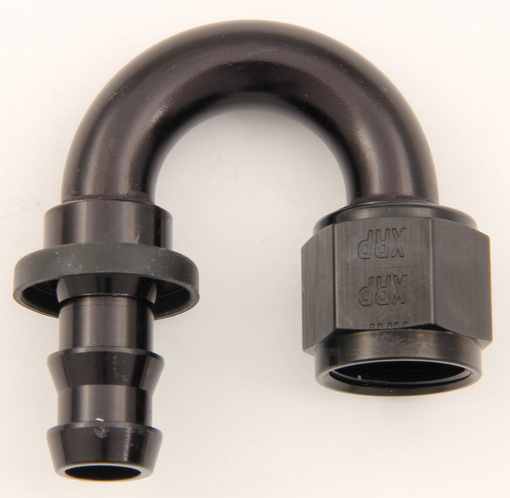 XRP-XTREME RACING PROD. 231808BB #8 180 Deg Push-On Hose End Black