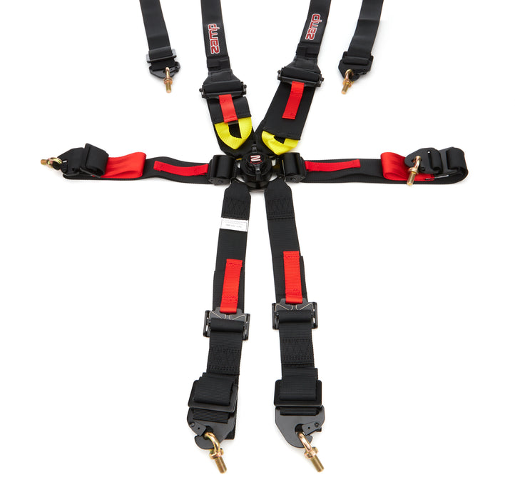 ZAMP HARN03F003 Harness 6pt Black Cam L 3in/2in Shoulder FIA