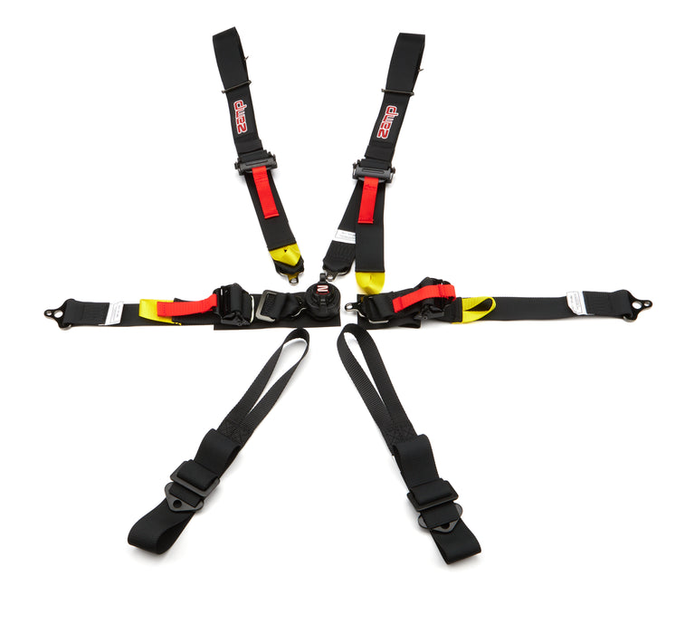 ZAMP HARN04F003 Harness 6pt Black Cam L 2in Shoulder FIA