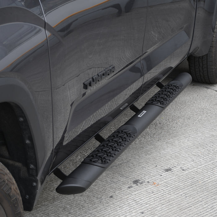 Go Rhino V3443974T V-Series V3 Aluminum Side Steps with Mounting Brackets Kit - Textured Black - Truck Part Superstore