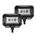 Go Rhino 751003023FBS Bright Series Lights - Pair of 3x2 Rectangle Flood Light Kit - Truck Part Superstore