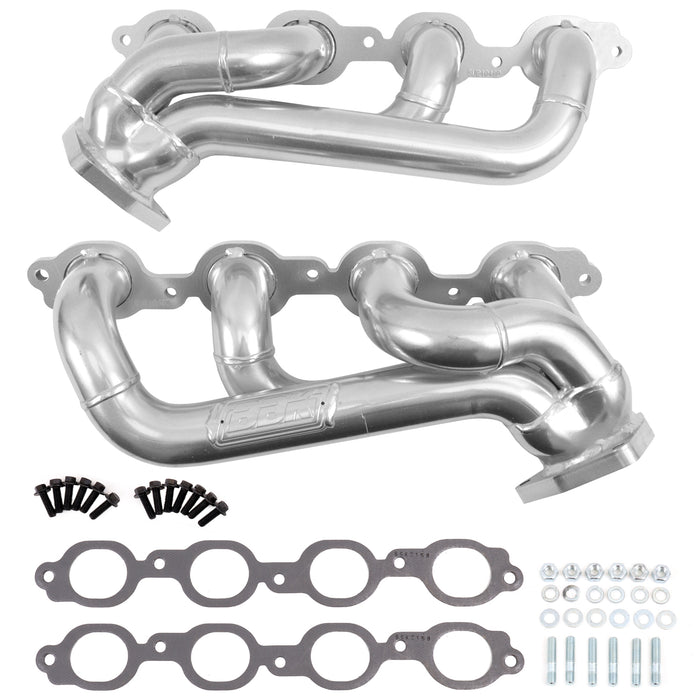 BBK Performance Parts 40480 2019-2022 CHEVY TRUCK 5.3/6.2L 1-3/4” SHORTY Headers (POLISHED SILVER CERAMIC) - Truck Part Superstore