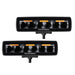 Go Rhino 750600622SBS Blackout Combo Series Lights - Pair of Sixline Spot Lights With Amber Accent - Truck Part Superstore