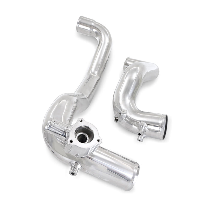 Mishimoto MMINT-BR23-21HKSLP High-mount Intercooler Kit, 2021+ Ford Bronco 2.3L, Silver Core, Polished Pipes - Truck Part Superstore