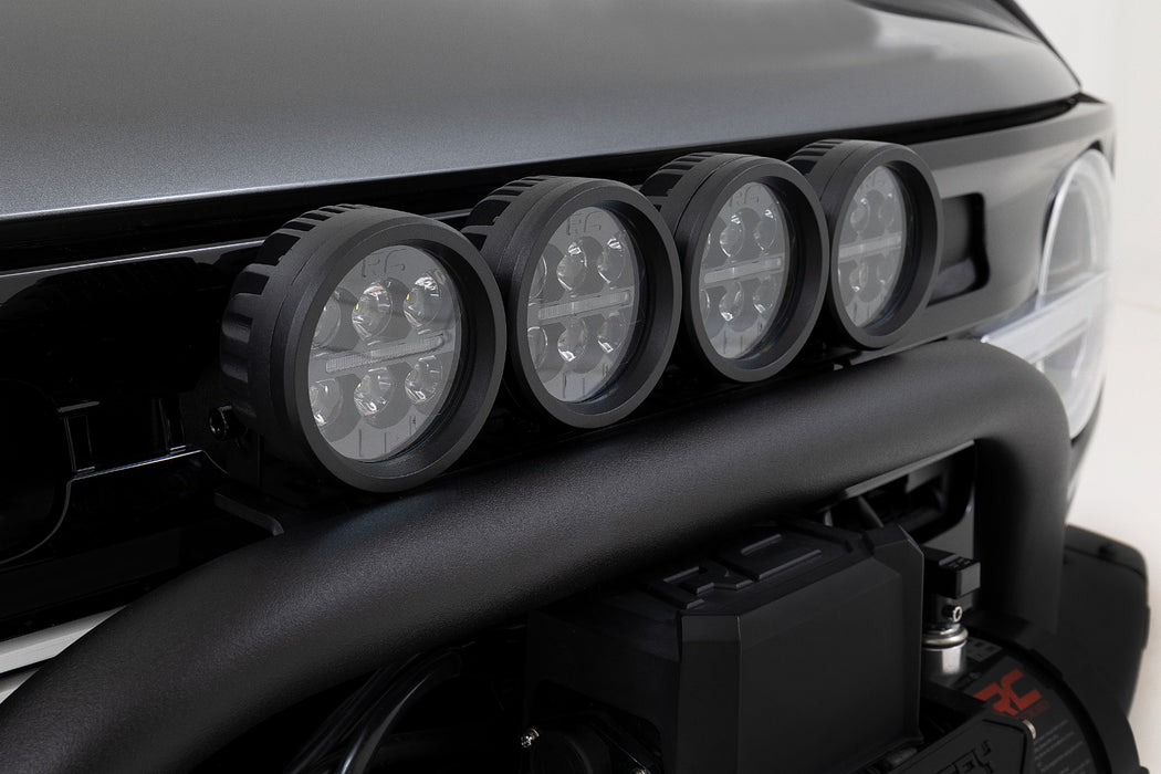 Rough Country 51113 Safari Bar - 6.5 Inch Round LED - OE Modular Steel - Ford Bronco (21-23) - Truck Part Superstore
