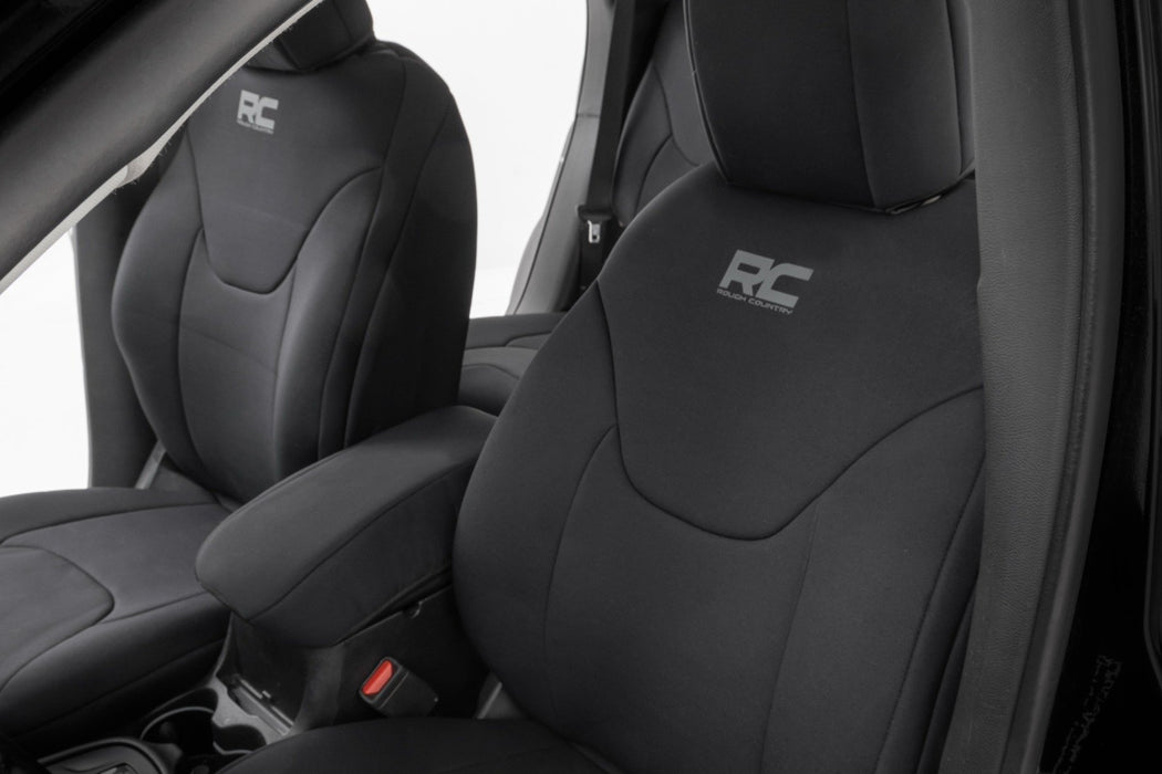 Rough Country 91048 Seat Covers Front Row and Rear Row Bench Jeep Cherokee KL 2WD/4WD (14-22) Rough Country - Truck Part Superstore