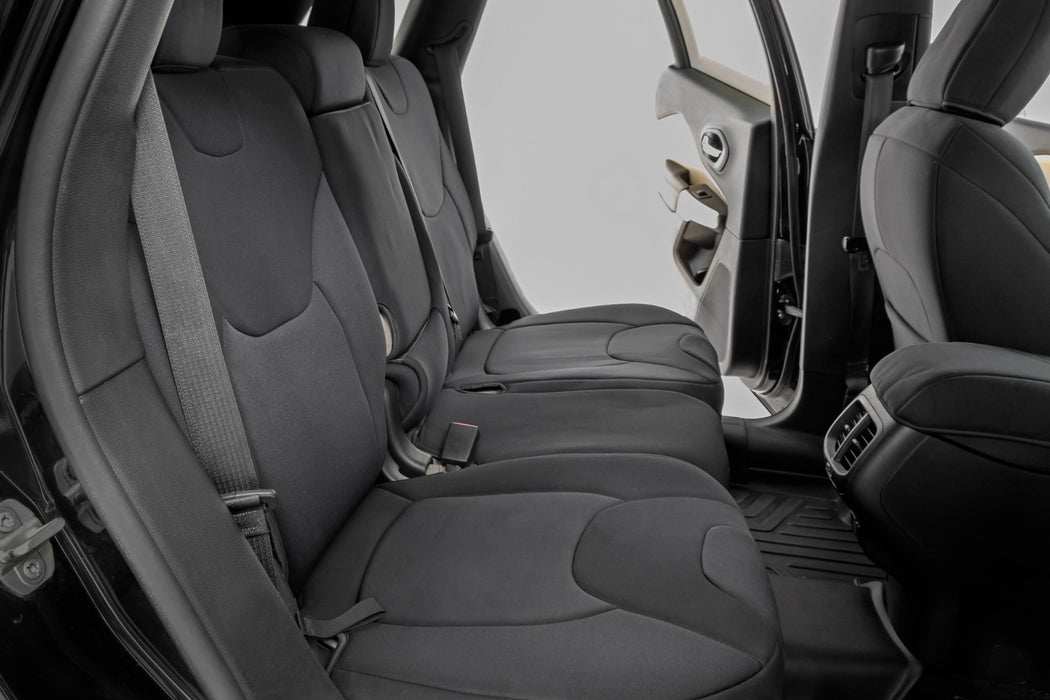 Rough Country 91048 Seat Covers Front Row and Rear Row Bench Jeep Cherokee KL 2WD/4WD (14-22) Rough Country - Truck Part Superstore