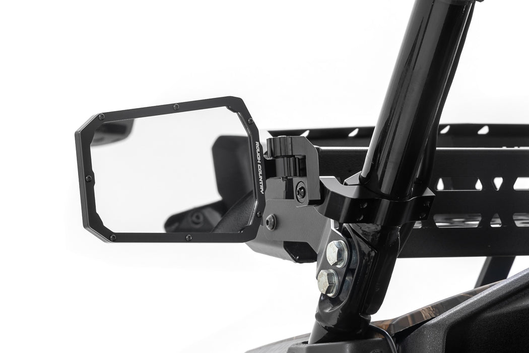 Rough Country 99209 UTV Aluminum Side View Mirrors - Horizontal - Truck Part Superstore