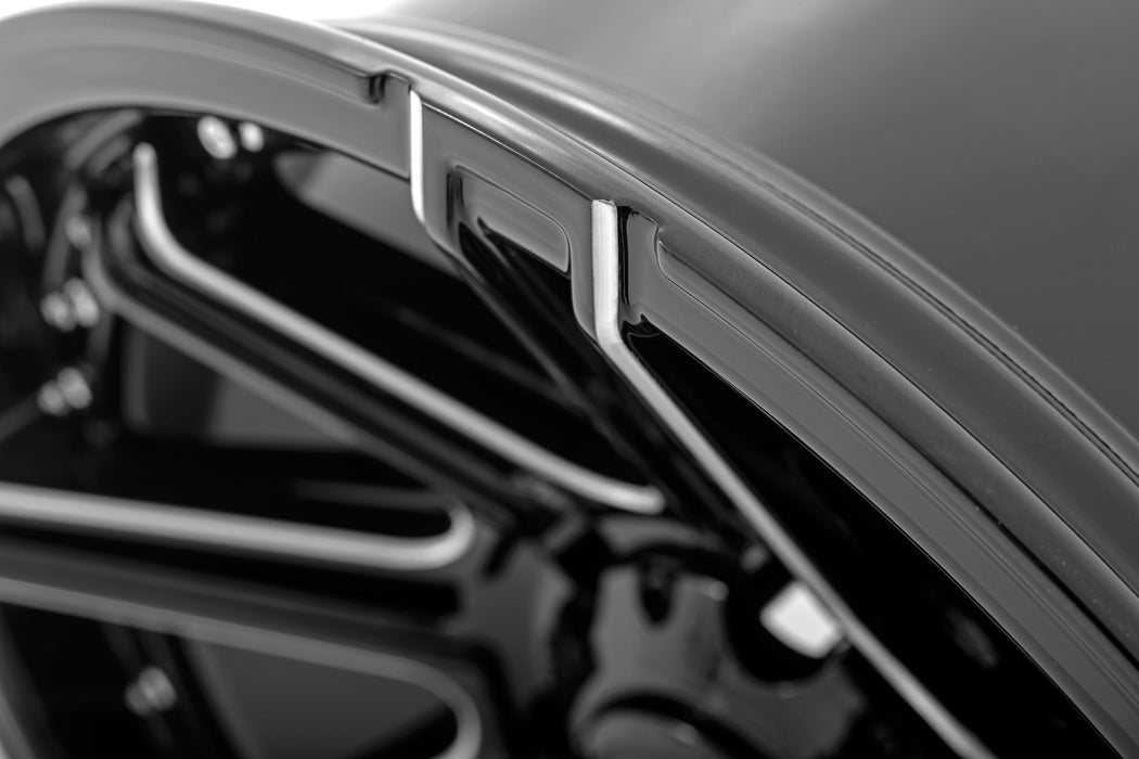 Rough Country 88170912 88 Series Wheel One-Piece Gloss Black 17x8.5 6x5.5 -12mm Rough Country - Truck Part Superstore