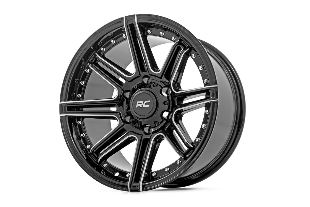 Rough Country 88170912 88 Series Wheel One-Piece Gloss Black 17x8.5 6x5.5 -12mm Rough Country - Truck Part Superstore