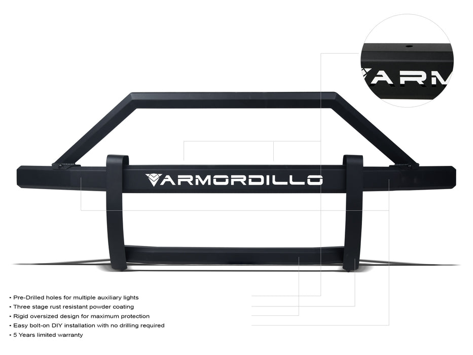 Armordillo USA 8714225 2007-2013 GMC Sierra 1500 AR2 Pre-Runner Guard - Matte Black - Truck Part Superstore