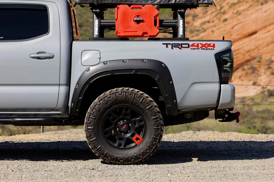 Rough Country A-T11621-O4O Defender Pocket Fender Flare Super White Toyota Tacoma (16-23) Rough Country - Truck Part Superstore