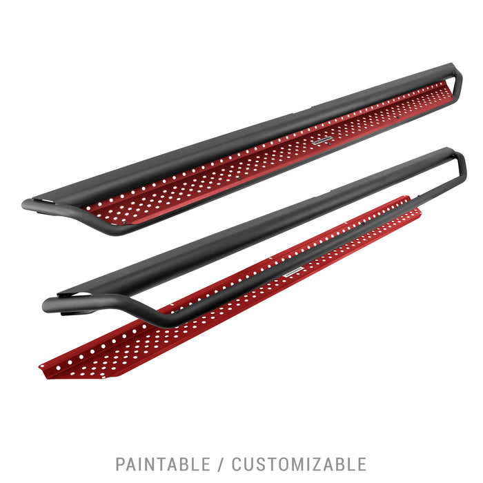 Go Rhino D14411T Dominator Xtreme D1 Side Steps with Rocker Panel Mounting Bracket Kit-Access Cab - Truck Part Superstore