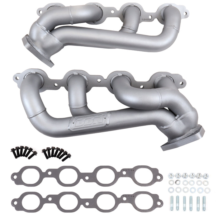 BBK Performance Parts 4048 2019-2022 Chevy GM Truck 5.3L 6.2L 1-3/4 Shorty Headers (TITANIUM CERAMIC) - Truck Part Superstore