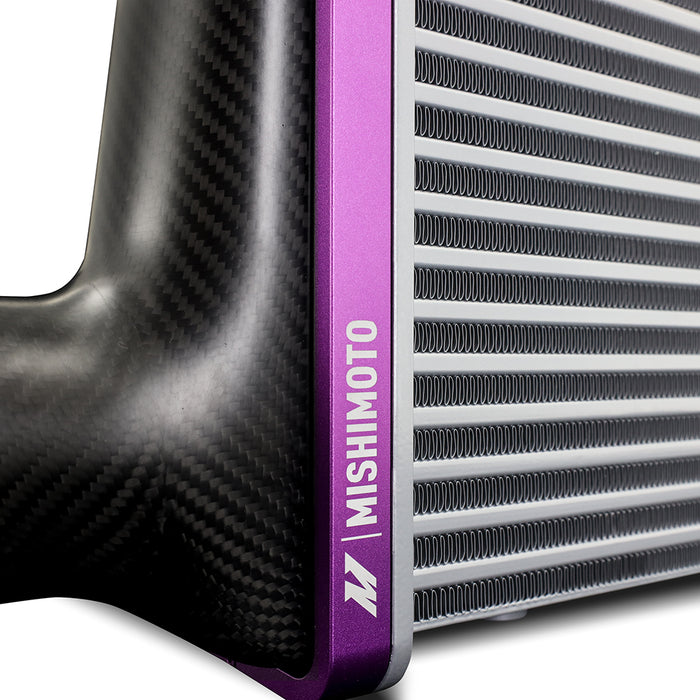 Mishimoto MMINT-UCF-M6B-C-C MMINT-UCF, Matte Tanks, 600mm Black Core, Offset, Clear Anodized V-Band - Truck Part Superstore