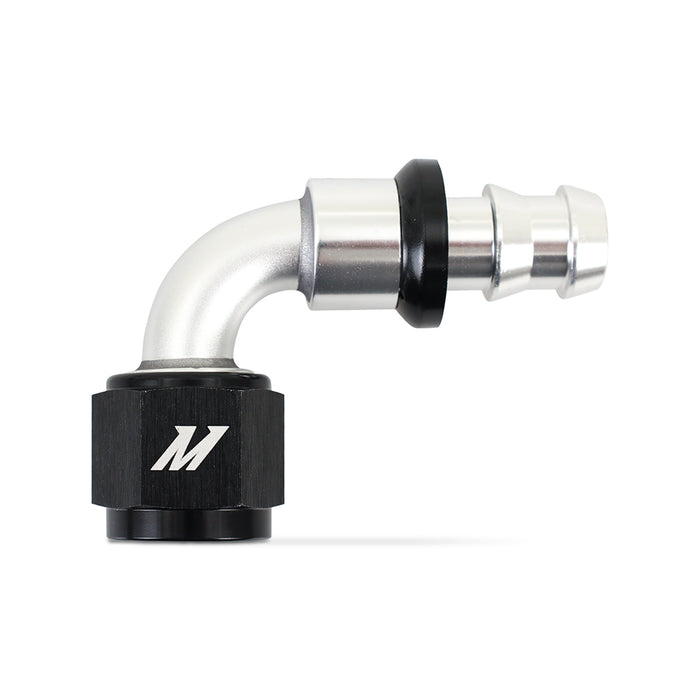 Mishimoto MMFT-PL-890 Mishimoto Push-Lock Fitting, -8AN, 90-Degree - Truck Part Superstore