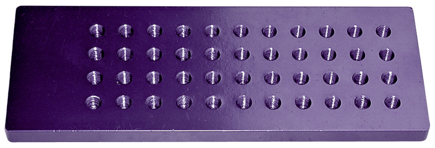 ProForm 67115C Carburetor Jet Plate Billet Aluminum Plate Holds 22 Pair of Jets Purple Anodized Proform - Truck Part Superstore