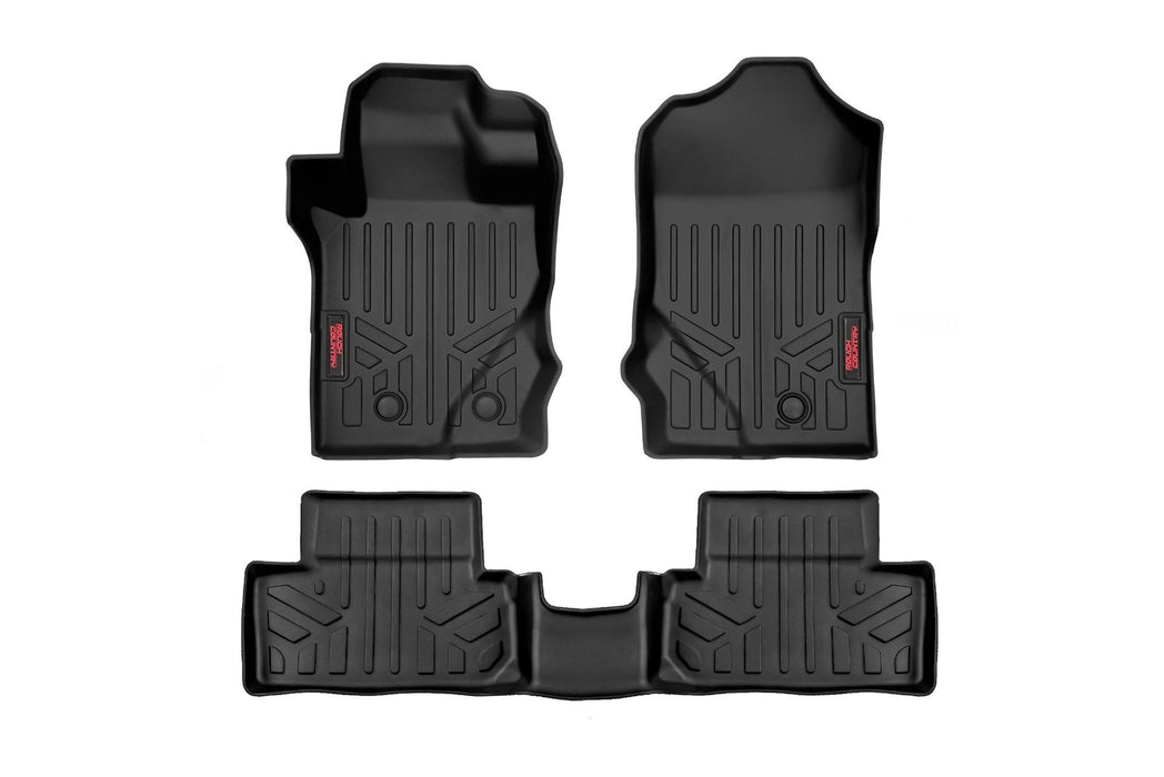 Rough Country M-51632 Floor Mats - Front & Rear - Ford Bronco (2 Door) 4WD (2021-2023) - Truck Part Superstore