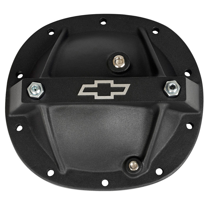 Proform 141-695 Differential Cover; Bowtie Emblem Model; Fits GM 7.5; Aluminum; Black Crinkle - Truck Part Superstore
