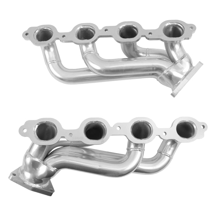 BBK Performance Parts 40480 2019-2022 CHEVY TRUCK 5.3/6.2L 1-3/4” SHORTY Headers (POLISHED SILVER CERAMIC) - Truck Part Superstore