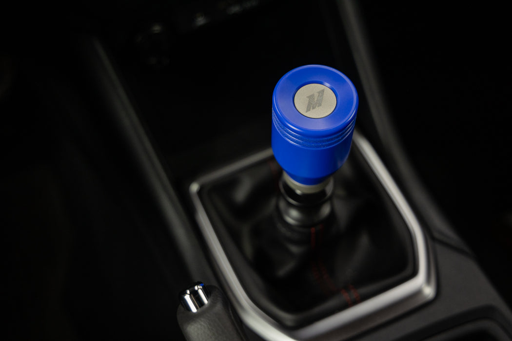Mishimoto MMSK-WRX-22WRB Weighted Shift Knob, Fits Subaru WRX 2022+, World Rally Blue, Silver Core - Truck Part Superstore