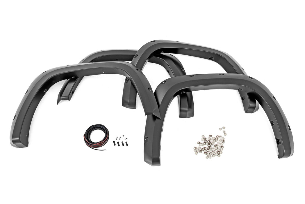 Rough Country F-T11413 Traditional Pocket Fender Flares Flat Black Toyota Tundra 2WD/4WD (22-23) Rough Country - Truck Part Superstore