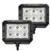 Go Rhino 753003023FBS Bright Series Lights - Pair of 4x3 Rectangle Flood Light Kit - Truck Part Superstore
