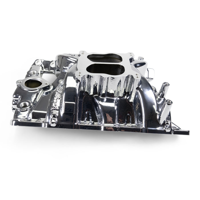 Edelbrock 7156-CP Performer RPM Pontiac 326-455 Intake Manifold, Chrome Plasma Finish - Truck Part Superstore