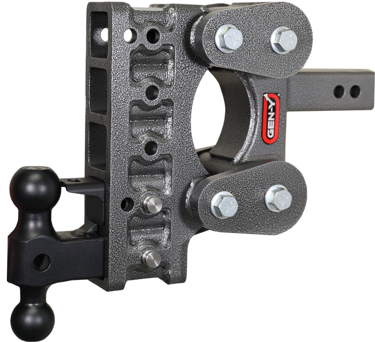 GEN-Y Hitch GH-1225 The BOSS TORSION-FLEX 2" Shank 7.5" Drop 1.7K TW 16K Hitch Dual-Ball Pintle Lock - Truck Part Superstore