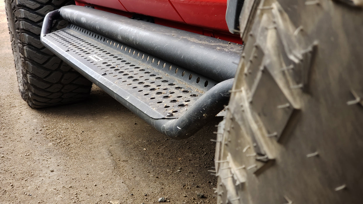 Go Rhino D14411T Dominator Xtreme D1 Side Steps with Rocker Panel Mounting Bracket Kit-Access Cab - Truck Part Superstore