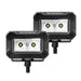 Go Rhino 751003023SBS Bright Series Lights - Pair of 3x2 Rectangle Spot Light Kit - Truck Part Superstore