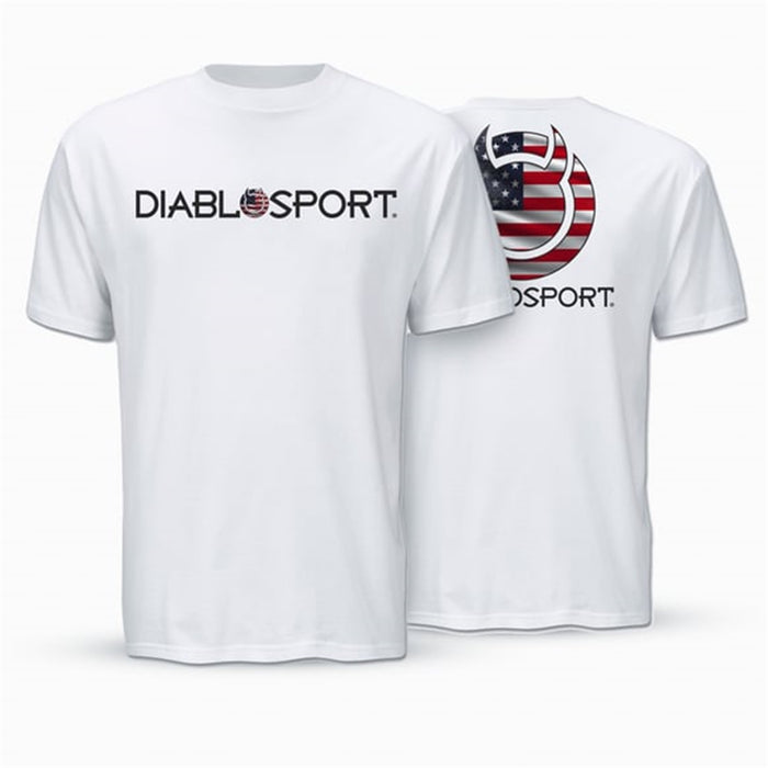 DiabloSport G1074 Shirt; USA Flag; White; Extra Large; - Truck Part Superstore
