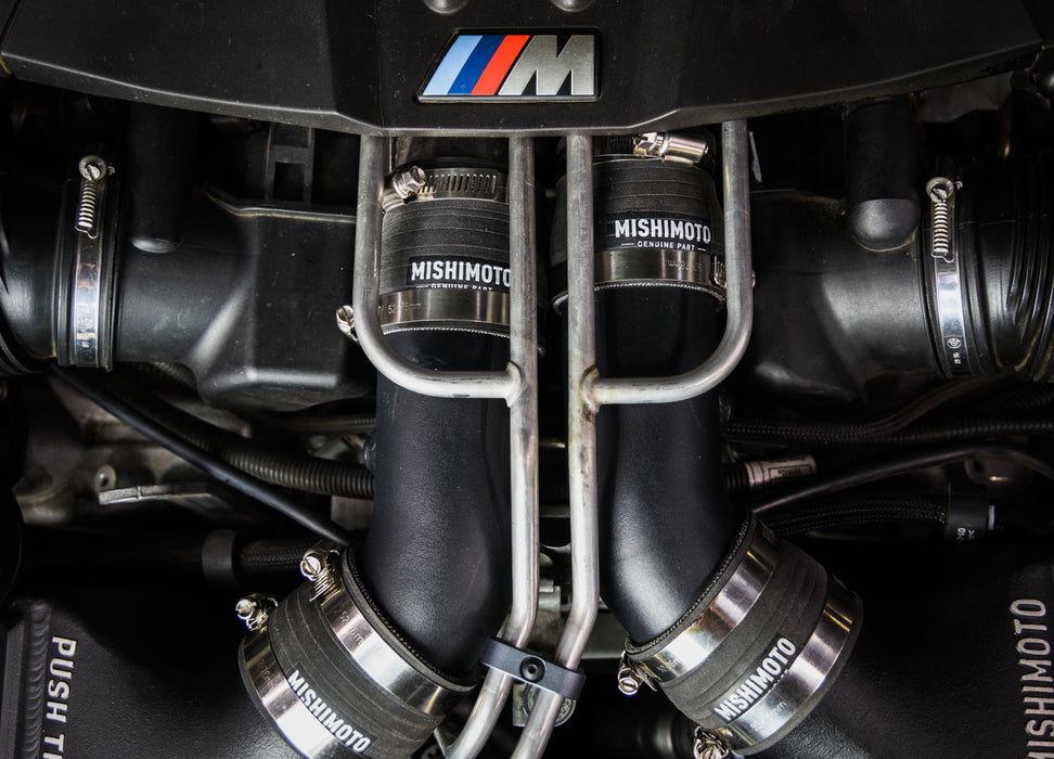 Mishimoto MMICP-F10-12MWBK Mishimoto Charge Pipes, Fits BMW F1X M5/M6 2012-2018, Micro Wrinkle Black - Truck Part Superstore