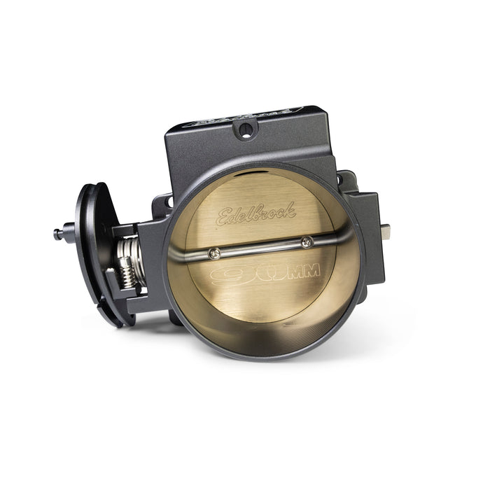Edelbrock 39703 Edelbrock Victor LS Series 90mm Throttle Body, Black - Truck Part Superstore