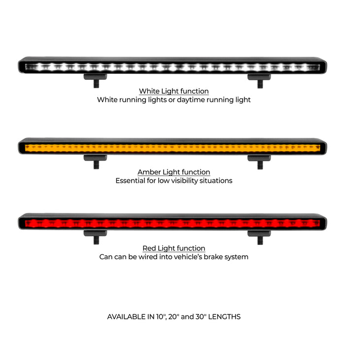 Go Rhino 750002014CBS Flash Series Lights - 20" Single Multi Function Light Bar - Truck Part Superstore